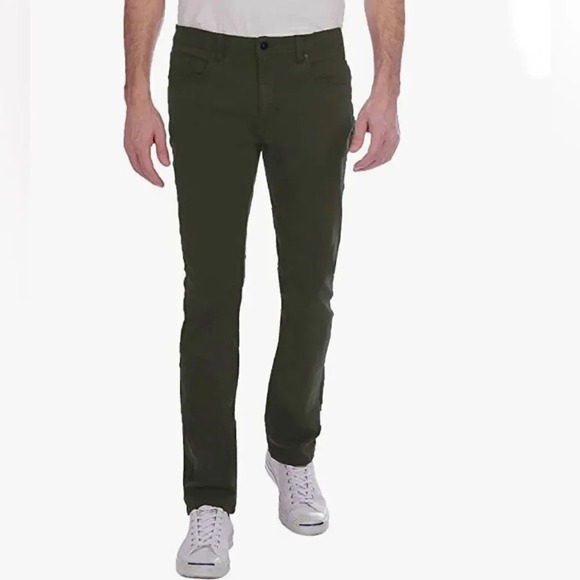 Jachs Men’s 5 Pocket Green 34x30 32x30 Straight Leg Stretch Pant #7 - Picture 2 of 7